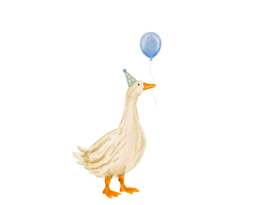 Birthday goose artwork